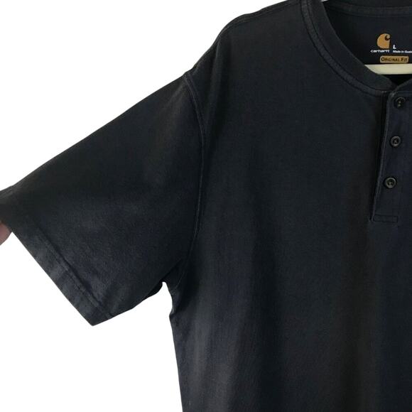 Carhartt Original Fit Short Sleeve Henley Shirt Size Large - Picture 4 of 9